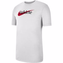 Nike Dri-Fit Swoosh Training T-Shirt, White/University Red