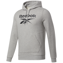 Reebok Identity Fleece Hoodie, Medium Grey Heather/Black