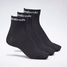 Reebok Active Core Ankle 3 Pack, Black