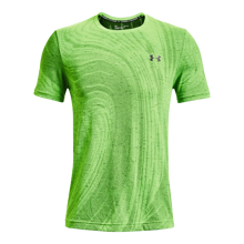 UA Seamless Surge Short Sleeve Shirt, Quirky Lime/Black 