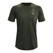 UA Project Rock 100 Percent SS Shirt, Army Green 