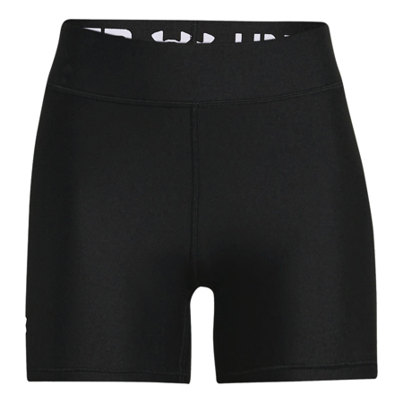 UA Middy HeatGear Women's Shorts, Rise Black/White 