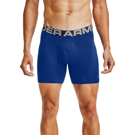 UA Charged Cotton 6in Boxerjock 3 Pack, Royal 