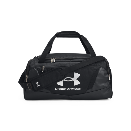 UA Undeniable 5.0 Small Duffle Bag, Black/Metallic Silver