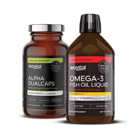 Alpha Dualcaps, 120 kapsul + Omega 3 Fish Oil Liquid, 250 ml	GRATIS