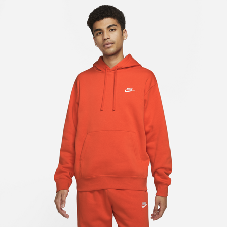 Nike Sportswear Club Fleece Hoodie, Team Orange/White 