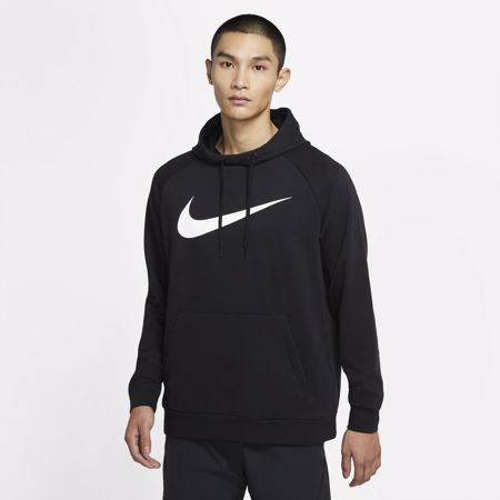 Nike Dri-Fit Swoosh Hoodie, Black/White 