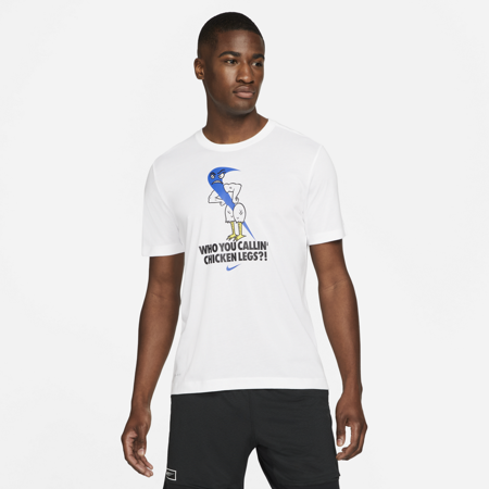 Nike Dri-Fit Training Humor 2 Short Sleeve Shirt, White 