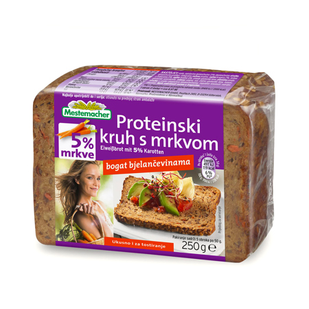 Proteinski kruh s mrkvom, 250 g