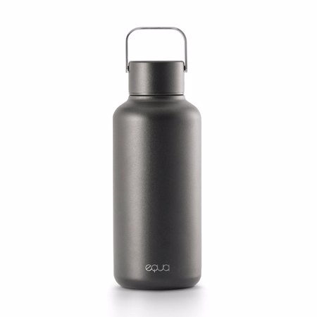 EQUA, Stainless Steel Bottle, Timeless Dark, 600 ml
