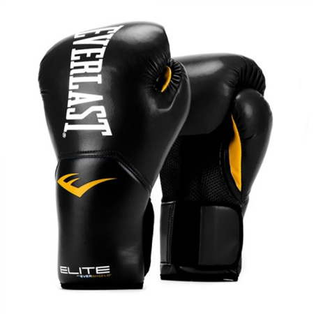 Elite Pro Style Training Gloves, Black 