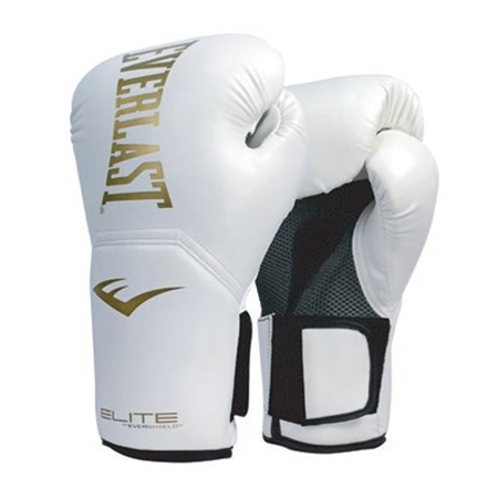 Elite Pro Style Training Gloves, White 
