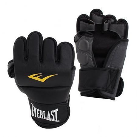 Everlast Matte PU MMA Gloves, Black 