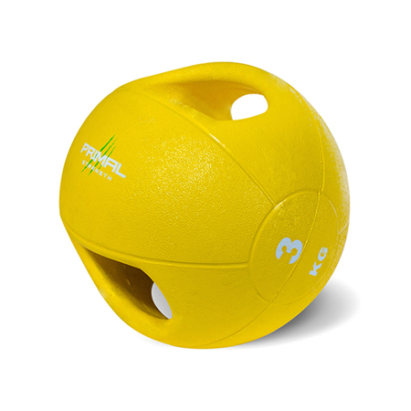 Primal Strength Double Handle Medicine Ball, 3 kg