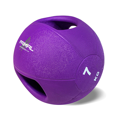 Primal Strength Double Handle Medicine Ball, 7 kg