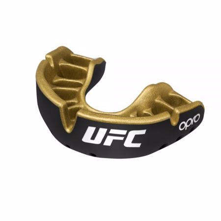 Opro Self-Fit UFC Gold Mouthguard, Black Metal/Gold
