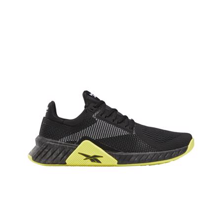 Reebok Flashfilm Trainer Training Shoes, Black/White/Yellow 