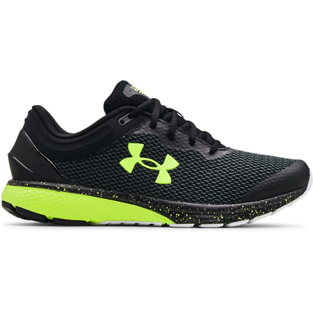  UA Charged Escape 3 Running Shoes, Black/Yellow 