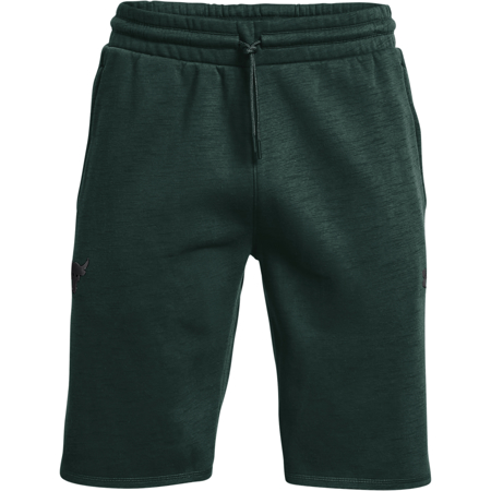 UA Project Rock Charged Cotton Fleece Shorts, Fisher Green 