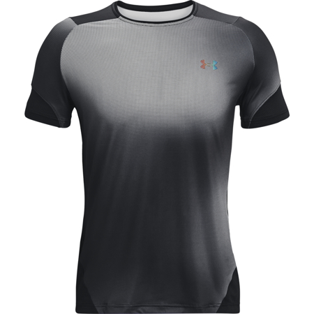 UA Rush 2.0 HeatGear Print SS Shirt, Black 