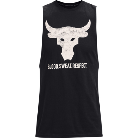 UA Project Rock Johnson Brahma Bull Vest, Black/Onyx White 