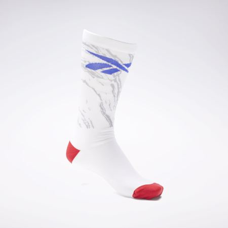 Reebok Tech Style Fury Crew Socks, 1 Pair, White 