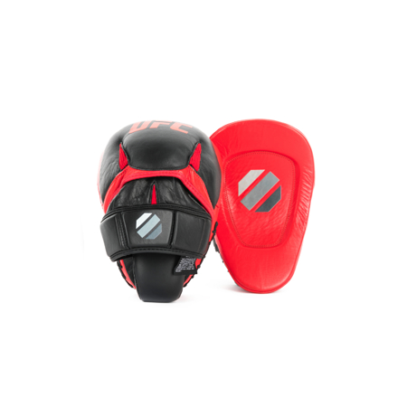 UFC PRO Perfect Curve Punch Mitts, Black/Red