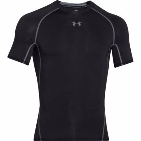 UA HeatGear Armour Short Sleeve Compression Shirt, Black 