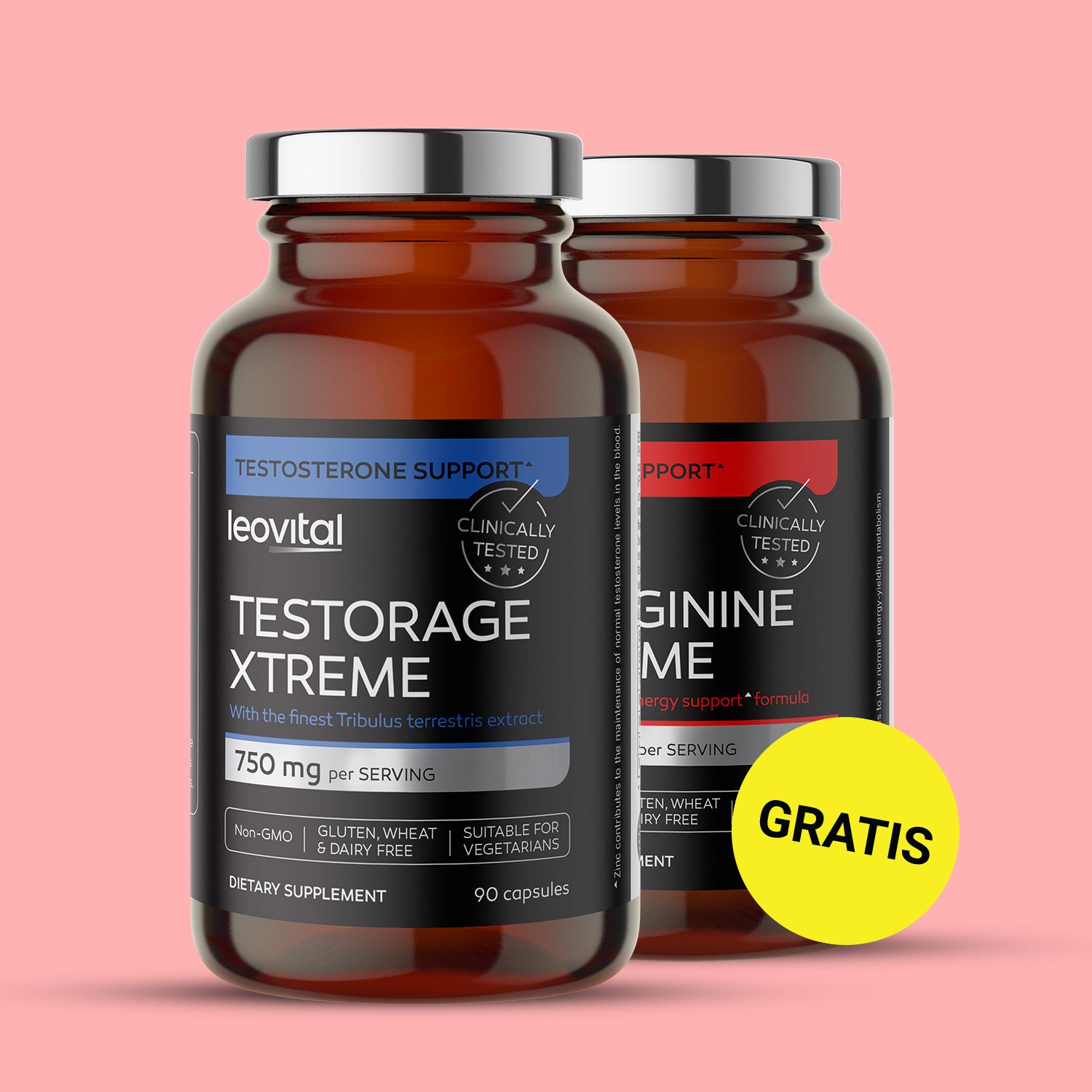 Testorage Xtreme, 90 Kapseln + L-Arginine Xtreme, 90 Kapseln GRA